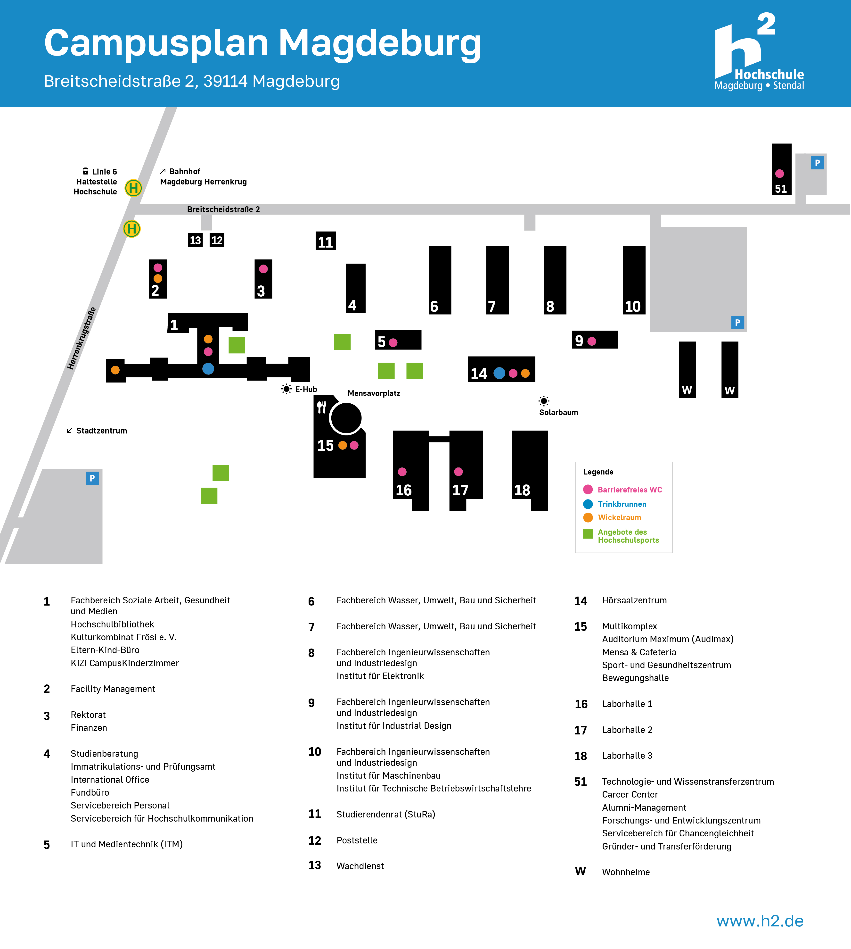 Campusplan Magdeburg