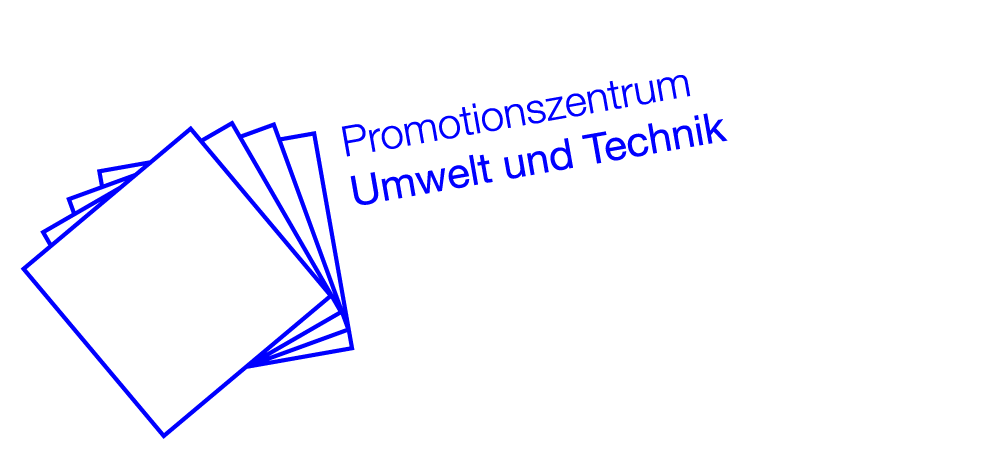 A blue graphic logo featuring several square sheets stacked on top of one another on the left; to the right of it, the text “Center for Environment and Technology” on a light background.