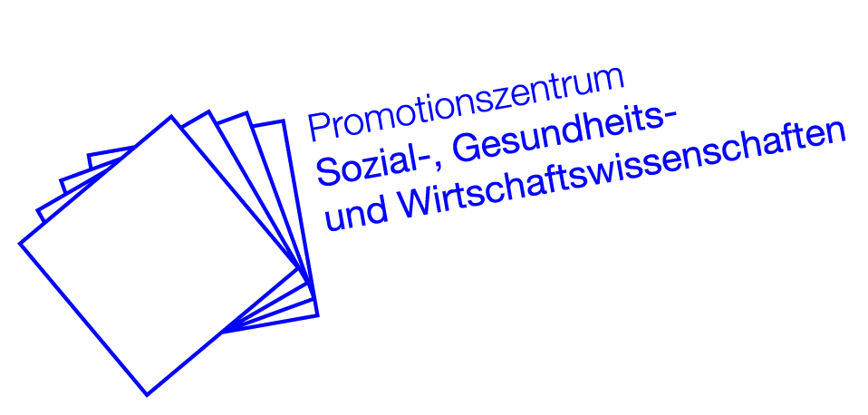 A blue graphic logo featuring several square sheets stacked on top of one another on the left; to the right of it, the text “Center for Social, Health, and Economic Sciences” on a light background.