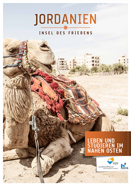 Plakat zur Ausstellung „Jordanien – Insel des Friedens”