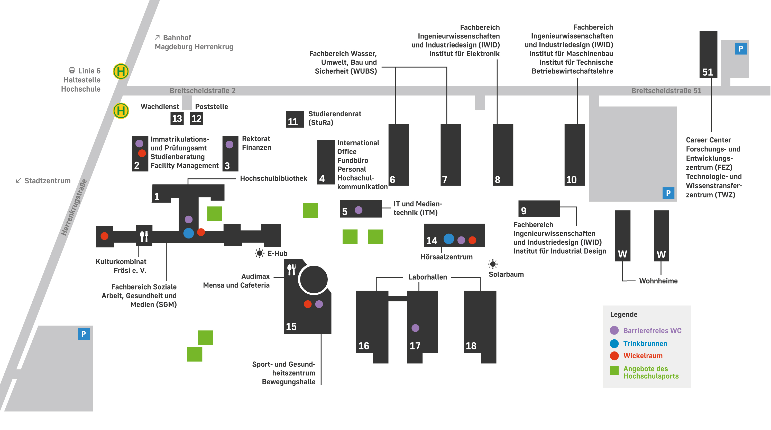 Campusplan Magdeburg