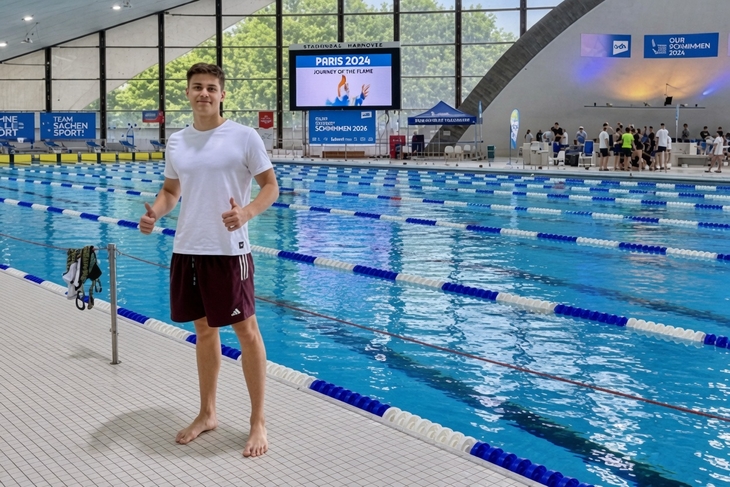 Lucas Schröder holte Bronze bei den Hochschulmeisterschaften. Foto: Jonas Mier (mit KI bearbeitet)